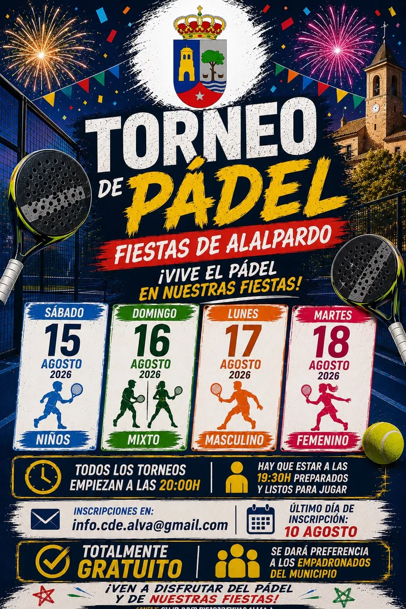 Torneo de pádel para celebrar las Fiestas Patronales de Alalpardo