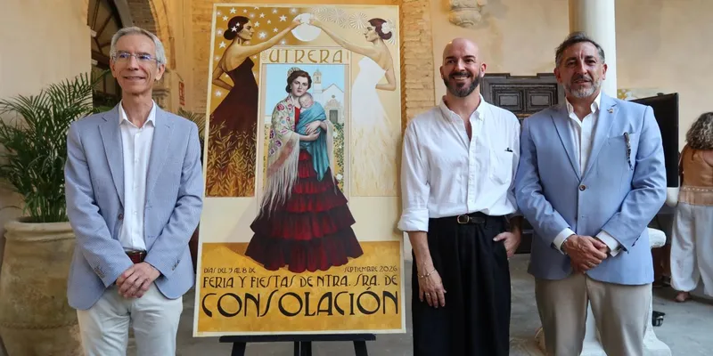 El cartel de la Feria de Utrera 2026 fusiona identidad y tradición a través del escudo municipal