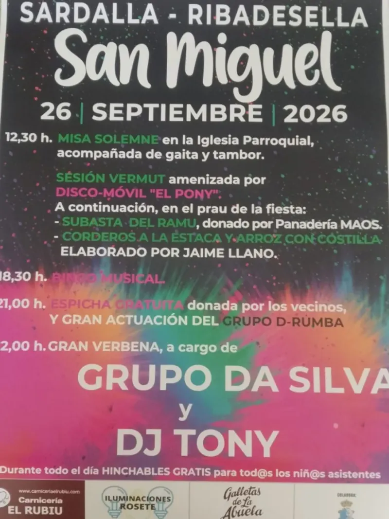 Sardalla celebra las fiestas de San Miguel con misa, subasta del ramu y verbena