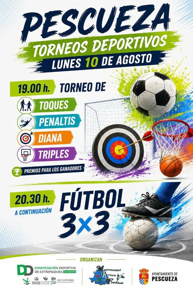 Pescueza celebra sus torneos deportivos el 10 de agosto