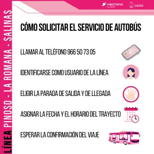 Salinas activa el transporte a la demanda con Vectalia para viajar entre localidades