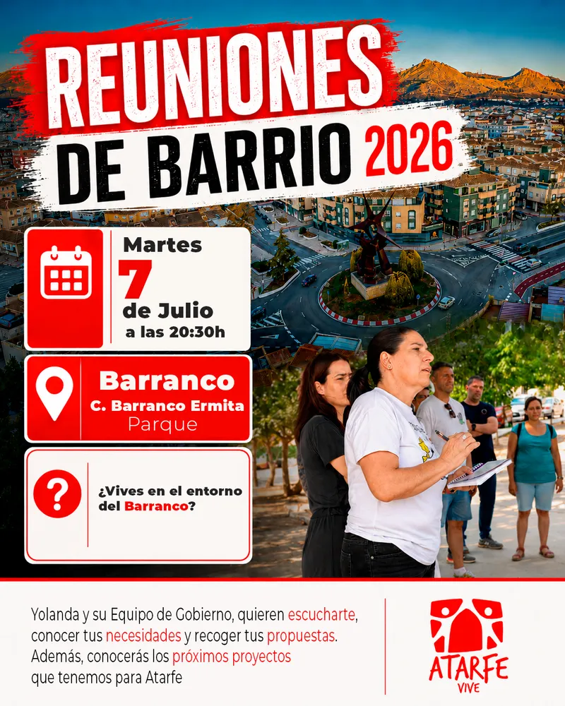 Atarfe celebra una reunión vecinal en el Barrio del Barranco para recoger propuestas