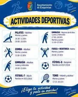 El Ayuntamiento de Esquivias anima a los vecinos a unirse a sus actividades deportivas