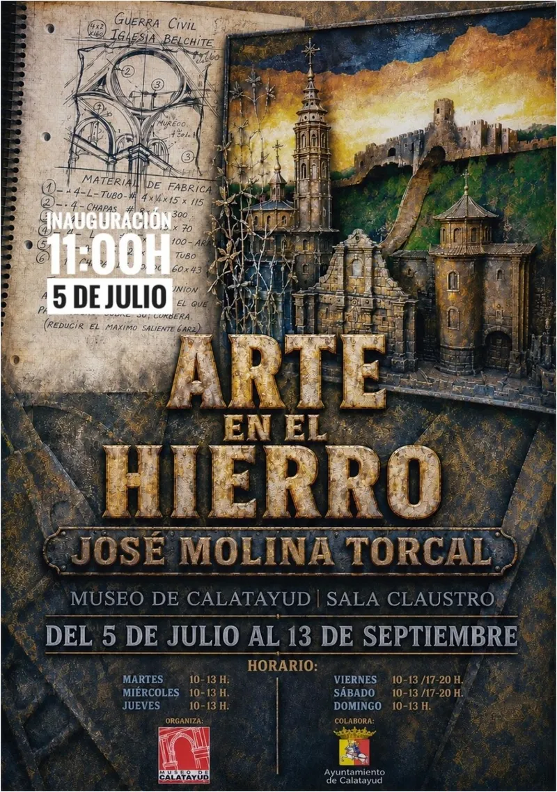 El Museo de Calatayud acoge la exposición 'Arte en el Hierro' de José Molina Torcal