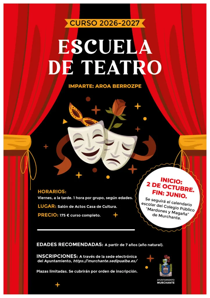 Abierta la inscripción para la Escuela de Teatro de Murchante para el curso 2026/27