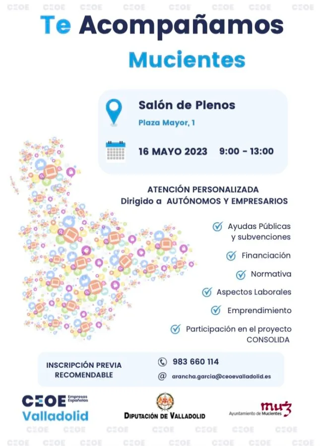 Mucientes acoge un encuentro sobre ayudas públicas y financiación para emprendedores