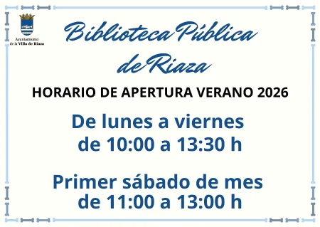 La Biblioteca Municipal de Riaza ajusta su horario de verano hasta septiembre