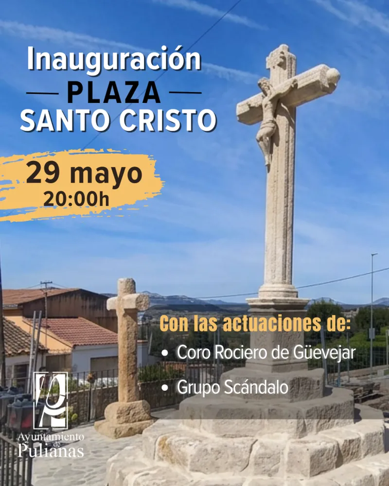 Pulianas celebra la inauguración de la Plaza del Santo Cristo con música y actuaciones