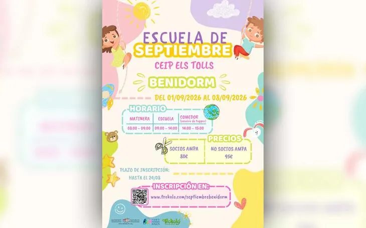 Benidorm renueva la 'Escuela de Septiembre' para facilitar la conciliación familiar