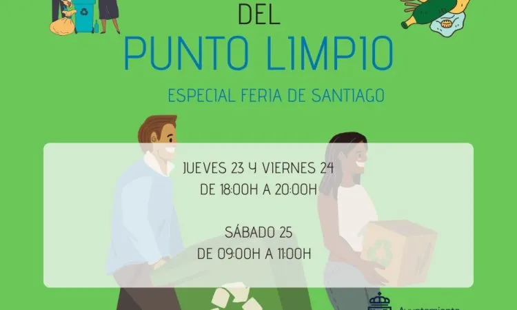 Casariche: Horario especial del Punto Limpio y cortes en la recogida de basura por la Feria de Santiago
