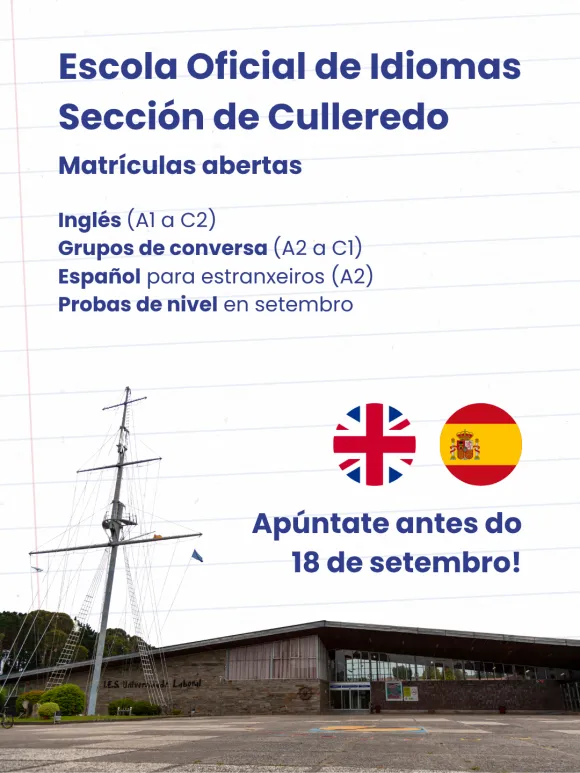 Culleredo abre el plazo de matrícula para la Escola Oficial de Idiomas hasta el 18 de septiembre