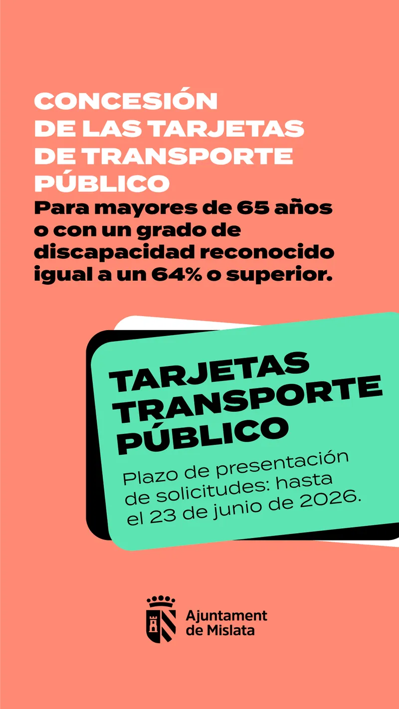 Mislata abre el plazo para solicitar la tarjeta de transporte público gratuito para 2026