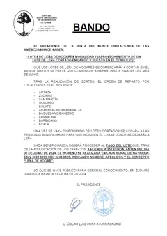 La Junta del Monte de Las Améscoas inicia el reparto de lotes de leña en mayo