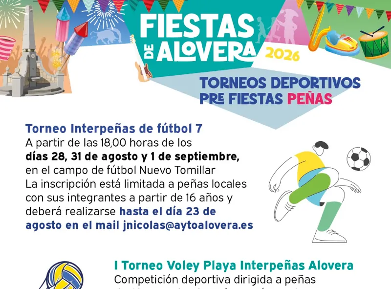 Alovera celebra sus fiestas con torneos deportivos y tratamientos contra la procesionaria