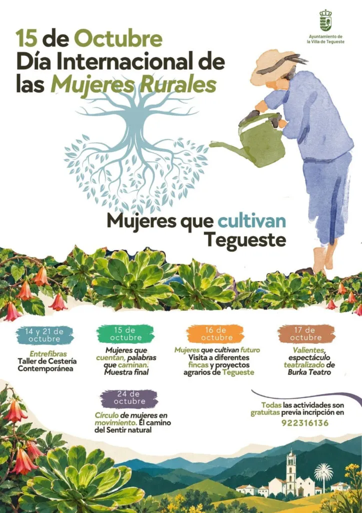 Tegueste celebra el Día de la Mujer Rural con actividades del 14 al 24 de octubre