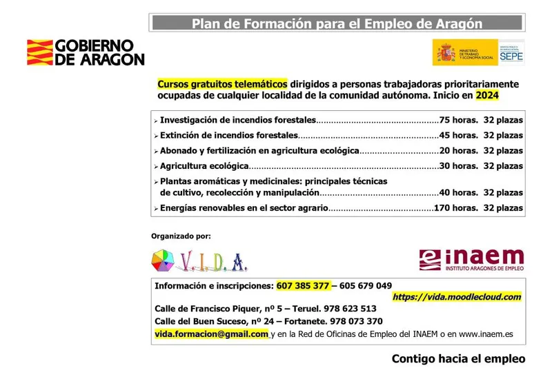 Aragón lanza un plan de formación para mejorar la empleabilidad en la comunidad