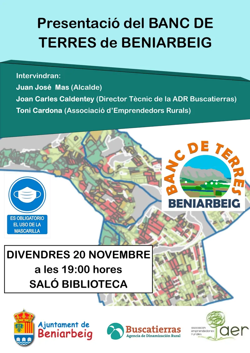 Beniarbeig impulsa el Banc de Terres para dinamizar el sector agrario y fijar población