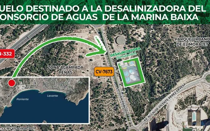 Benidorm impulsa la desalinizadora con un cambio urbanístico clave en El Murtal