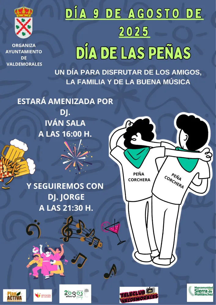 Valdemorales celebra el Día de las Peñas con música y ambiente festivo