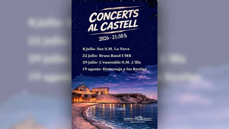Benidorm celebra el verano con el ciclo de conciertos gratuitos 'Concerts al Castell'