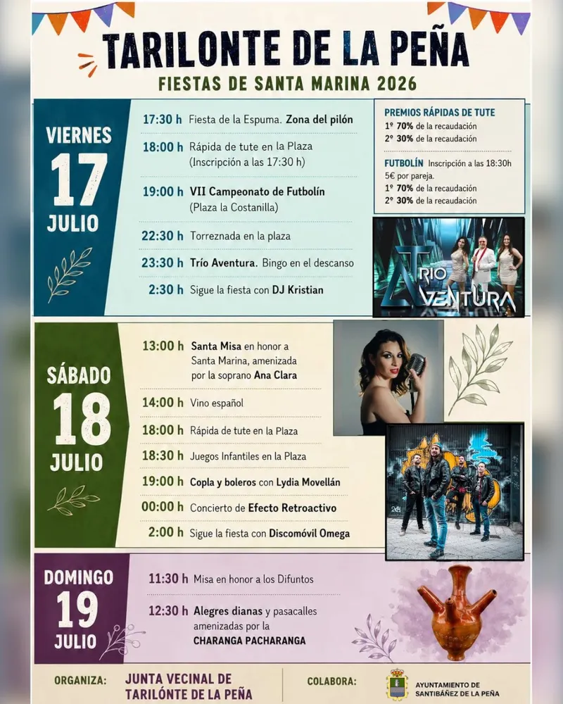 Tarilonte de la Peña celebra sus fiestas patronales en honor a Santa Marina