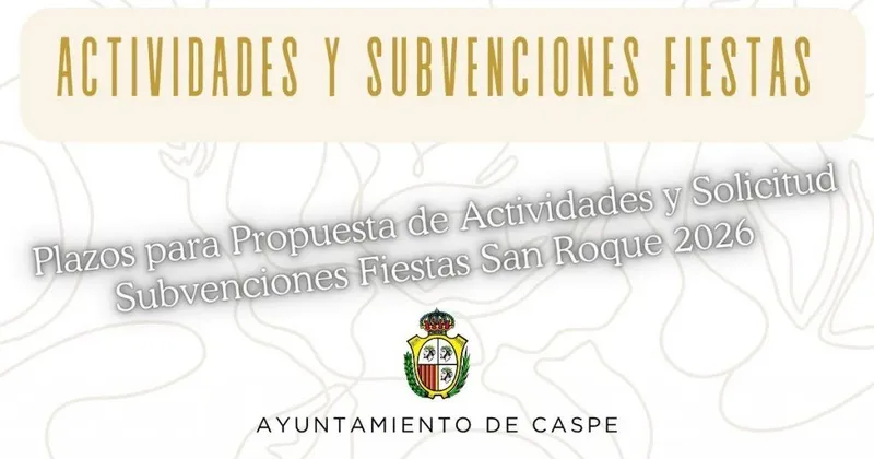 Caspe abre el plazo para proponer actividades y solicitar ayudas para las Fiestas de San Roque