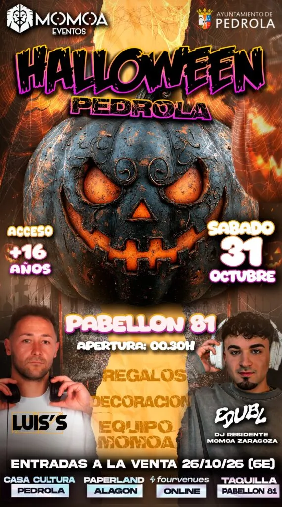 Pedrola celebra Halloween con una gran fiesta en el Pabellón '81