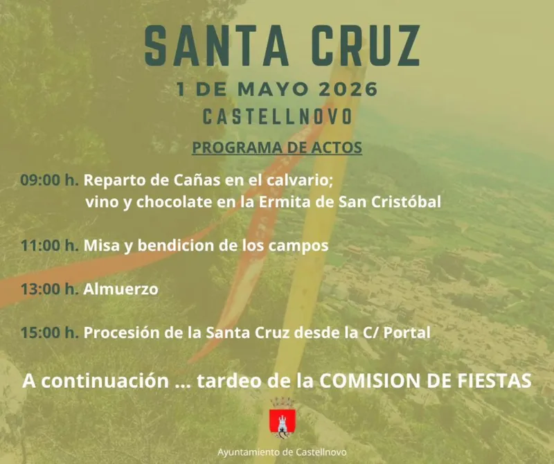 Castellnovo honra a la Santa Cruz con actos tradicionales y comunitarios