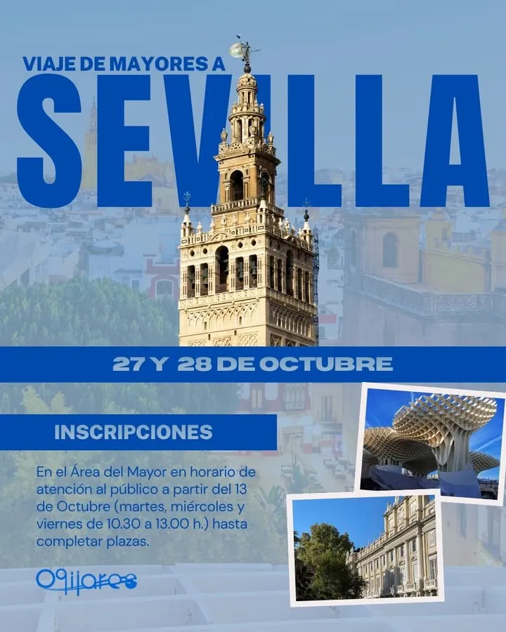 El Área del Mayor de Ogíjares organiza un viaje a Sevilla para mayores