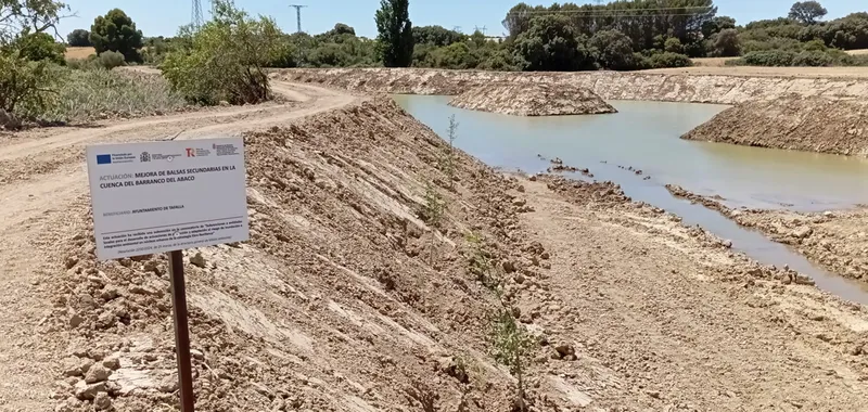 Tafalla mejora su defensa ante inundaciones con la mejora de balsas y una nueva en Aquitania