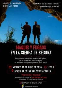Génave proyecta el documental 'Maquis y Fugaos en la Sierra de Segura'
