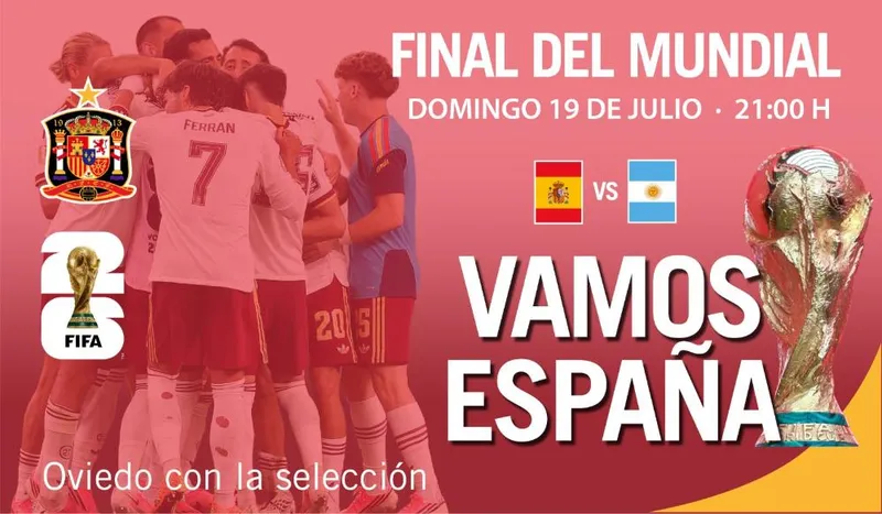 Oviedo instala pantalla gigante en la Plaza de la Catedral para la final del Mundial