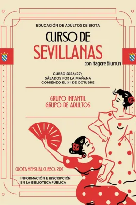 Biota organiza un curso de sevillanas para aprender a bailar este popular baile