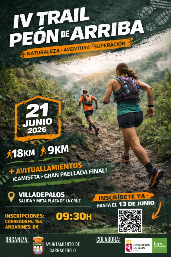 El IV Trail Peón de Arriba recorrerá Villadepalos el 21 de junio