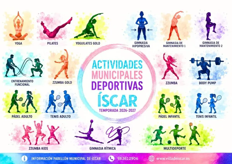 Íscar abre inscripciones para actividades deportivas y piscinas de la temporada 2026-2027