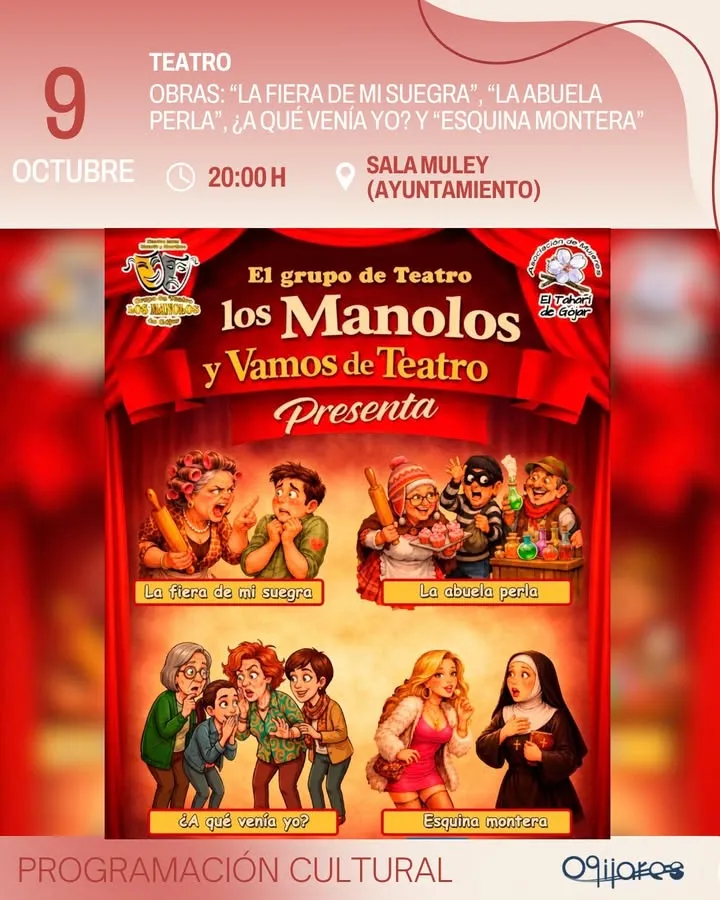 Ogíjares celebra la vuelta del teatro a la Sala Muley con un festival de humor