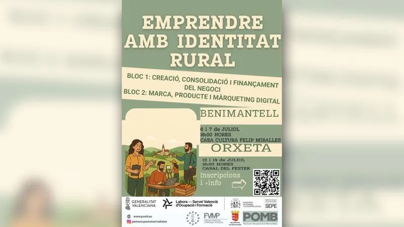 El Pacte per l’Ocupació de la Marina Baixa impulsa un curso gratuito para emprendedores rurales