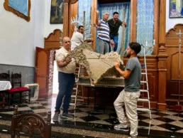 El trono de Nuestra Señora de las Nieves recupera su esplendor en Telde