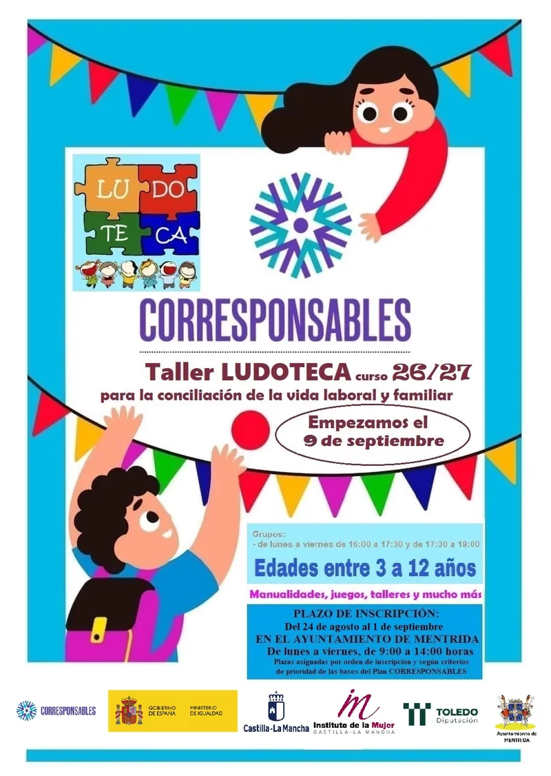 Méntrida abre inscripciones para la Ludoteca de cara al curso 2026/2027