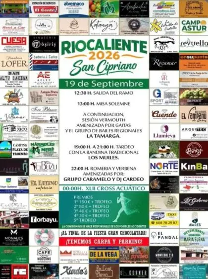 Riocaliente celebra San Cipriano con misa, música y el tradicional cross acuático