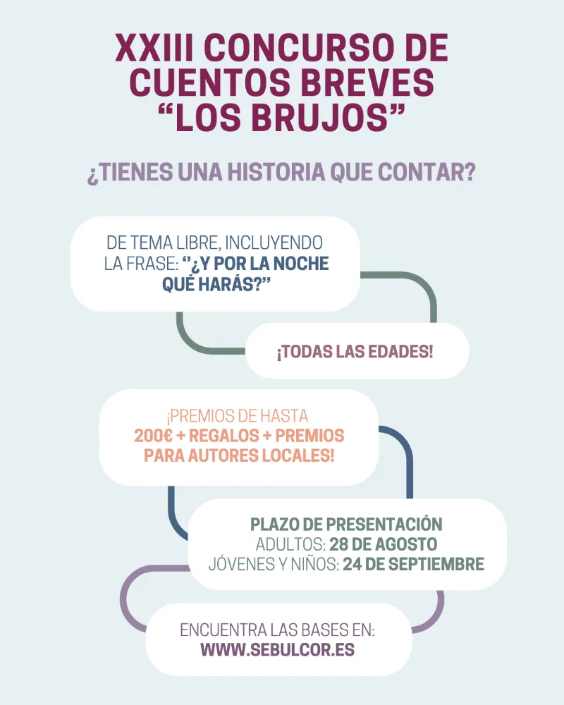 Sebúlcor convoca las XXIII Jornadas del Libro y el Concurso de Cuentos Breves ''Los Brujos''