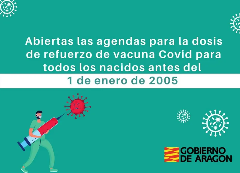 Aragón amplía la vacunación COVID-19 a mayores de 18 y niños de 5 a 11 años