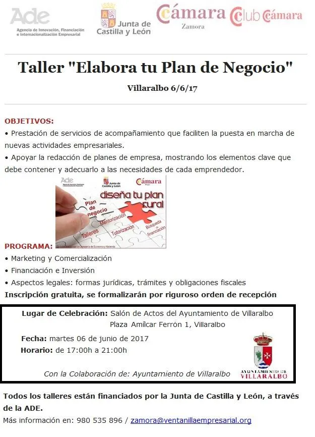 Taller gratuito de emprendimiento en Villaralbo para impulsar nuevos negocios