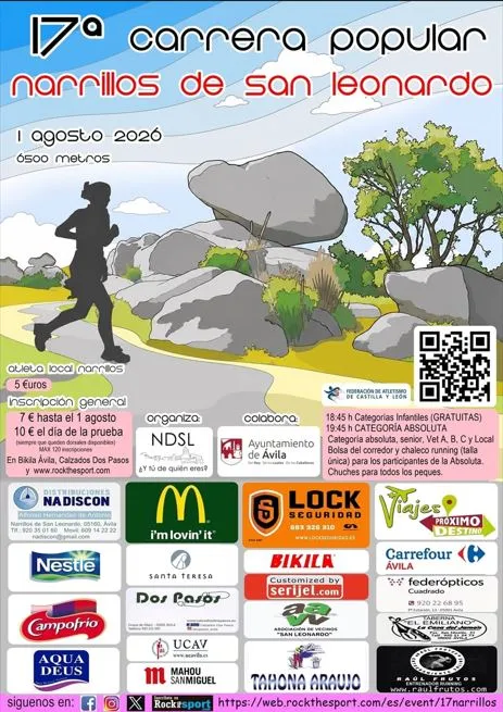 La 17ª Carrera Popular de Narrillos de San Leonardo se celebra este sábado 1 de agosto