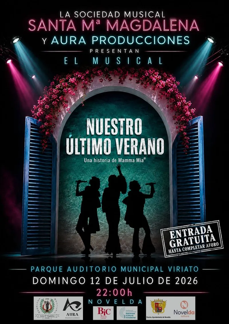 La Sociedad Musical Santa María Magdalena de Novelda presenta 'Nuestro último verano. Una historia de Mamma Mia'