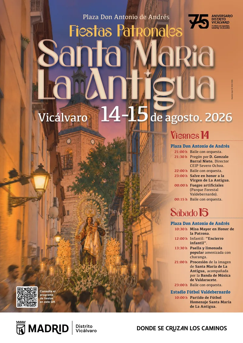 Vicálvaro celebra sus fiestas patronales con música, tradición y actividades para toda la familia