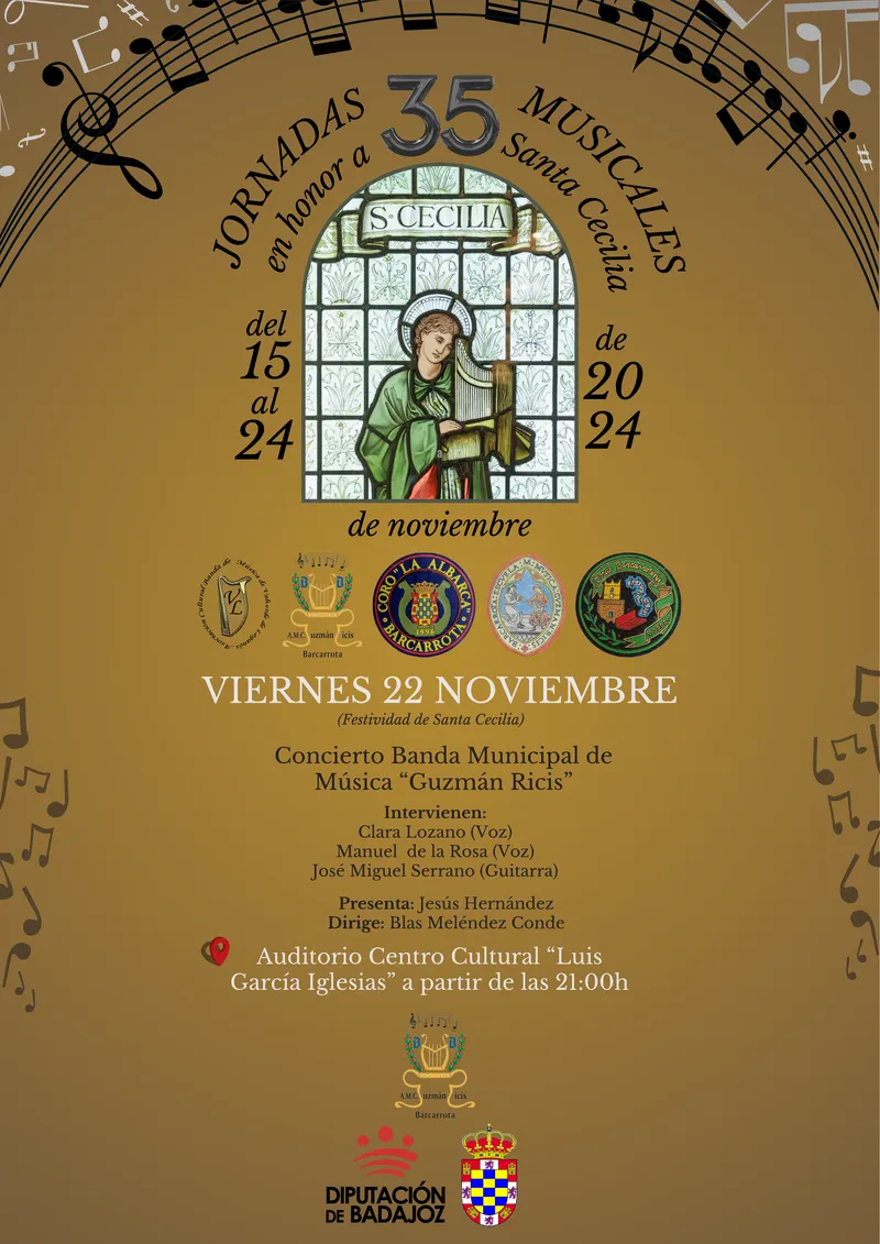 Concierto en honor a Santa Cecilia a cargo de la Banda "Guzmán Ricis"