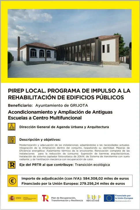 Grijota impulsa la rehabilitación de edificios públicos con fondos europeos