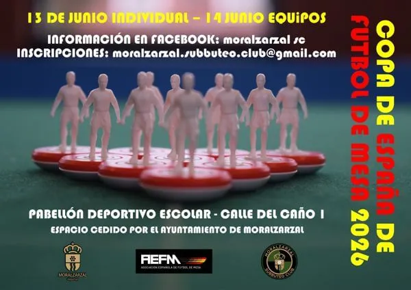Moralzarzal acoge la 3ª Copa de España de Subbuteo en junio
