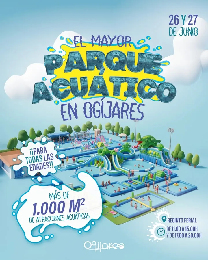 Ogíjares se prepara para su Megafiesta Acuática con más de 1.000 metros de atracciones